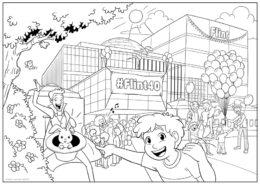 Studio Sabine - Illustraties & Ontwerp | Kleurplaat Theater Flint