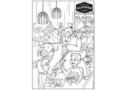 Studio Sabine - Illustraties | Kleurplaat voor Grand Café Klunder